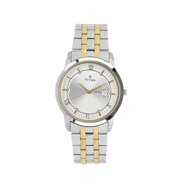 TITAN Silver Dial Two Toned