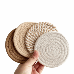 4/8PCS Cotton Fabric Drink Coasters