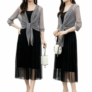 Women’s Sparkling Lace-Up Cardigan