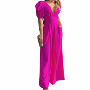 Elegant V-Neck Women’s Jumpsuit